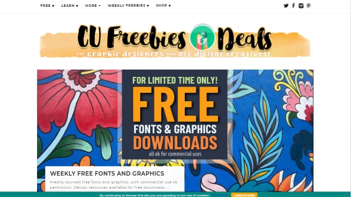 CU FREEBIES - free fonts and graphics with commercial use ok license