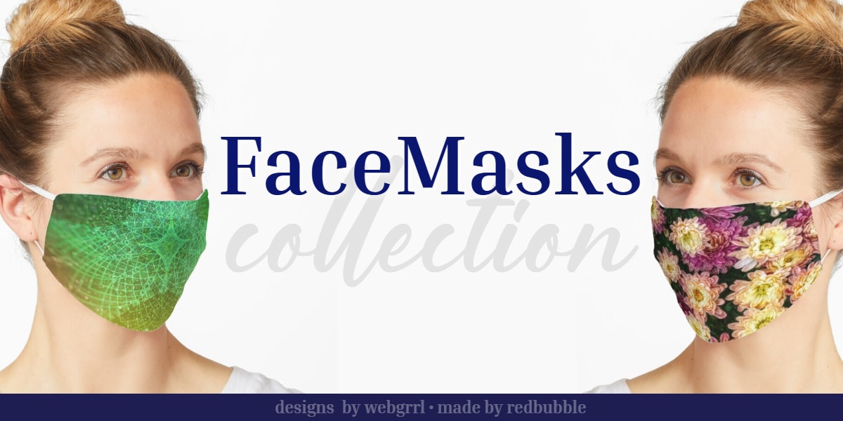Unique Art Designs cloth Face Masks by Webgrrl at Redbubble