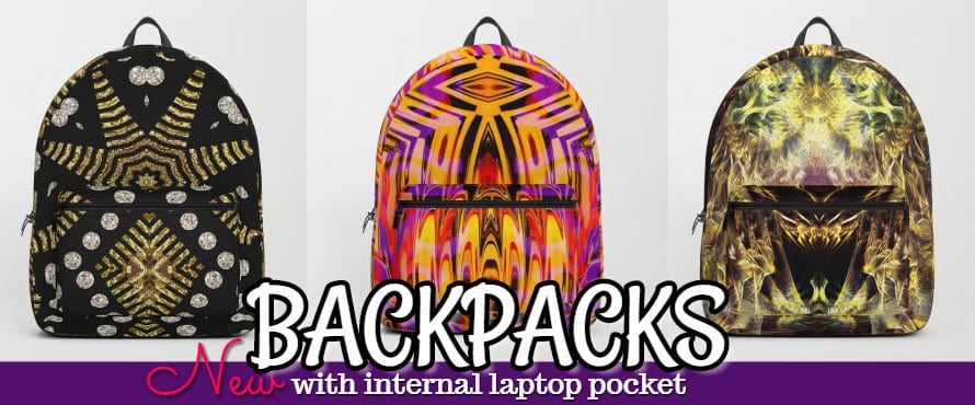 Unique Print Backpacks with Laptop Pocket