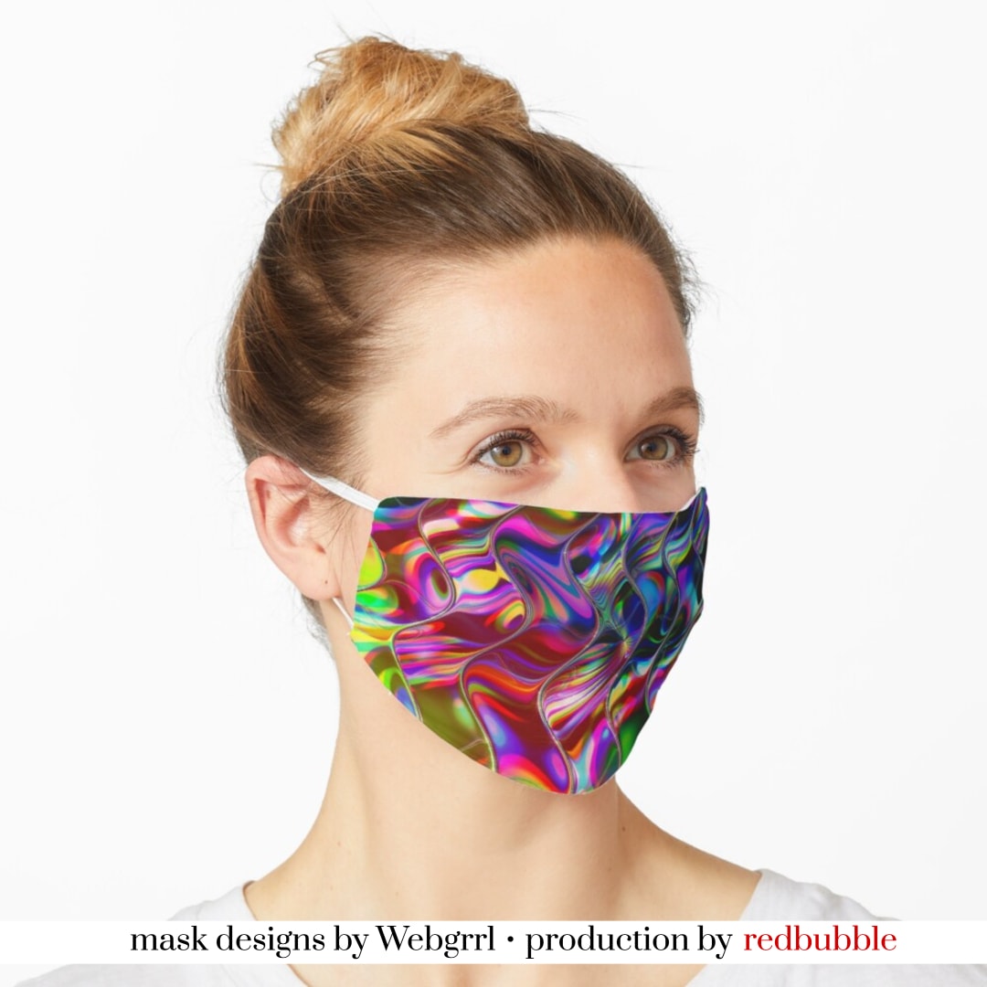 Psychedelic Mirror Waves Mask • Designed by webgrrl