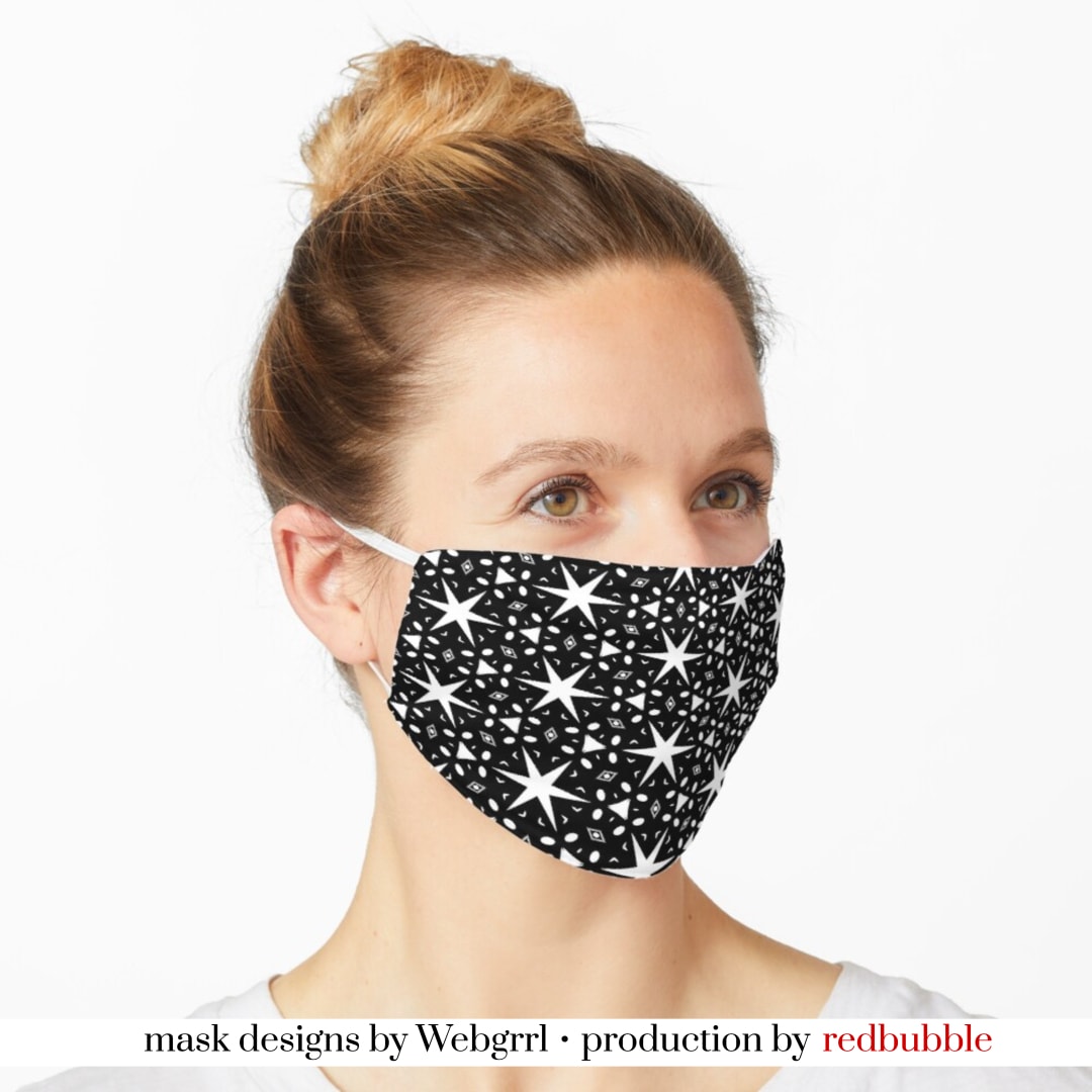 shop Starry Night Black and White Mask • RB