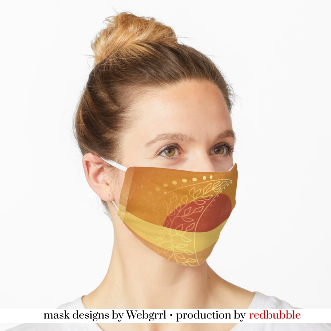 Sunrise Sunset Earth Moon Face Mask • Designed by webgrrl