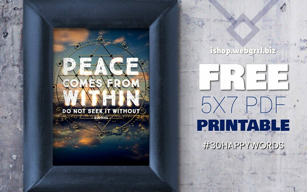 Peace Card Free Printable